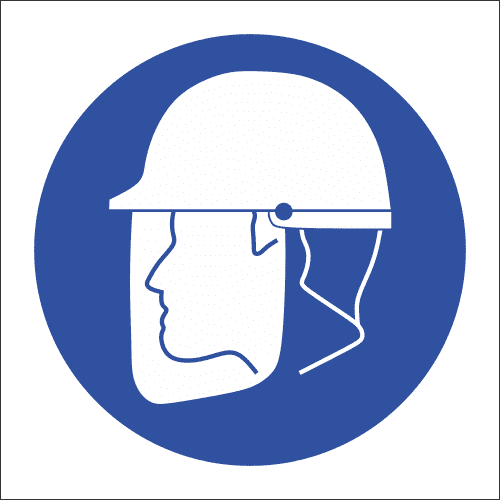 MA2 - Face Shield And Hard Hat Safety Sign