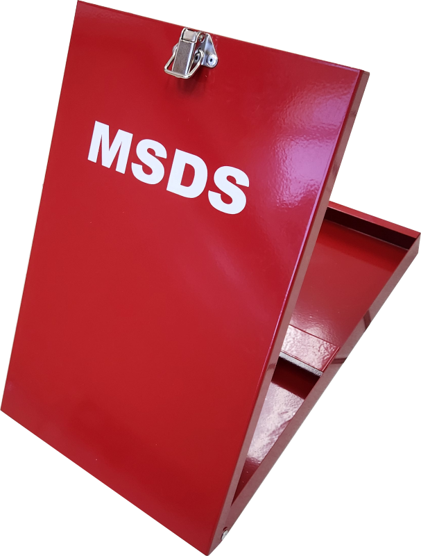 MSDS Document Holder - Metal - Red