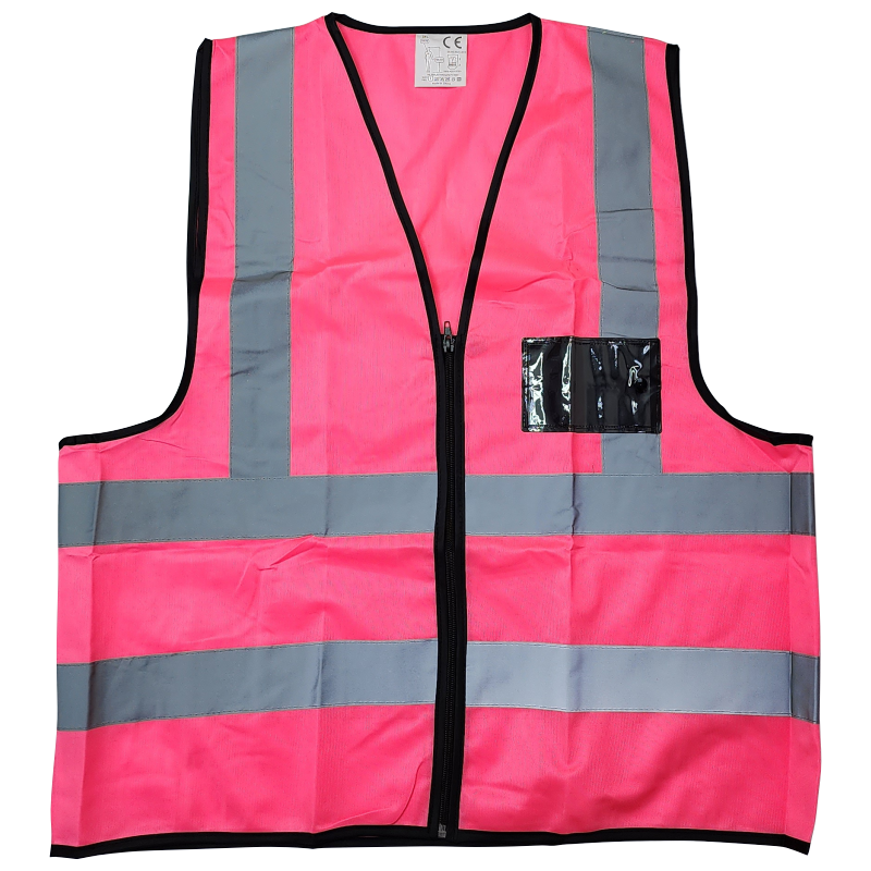 Pink Reflective Vest c/w ID Pocket