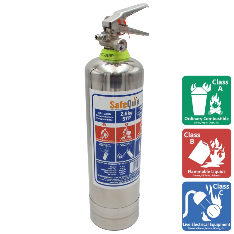 2.5kg Stainless Steel DCP Fire Extinguisher