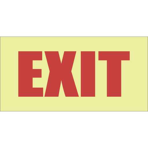 E6 - SABS Photoluminescent exit safety sign