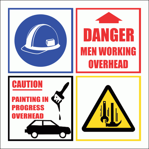 C21 - Danger Men Overhead Sign