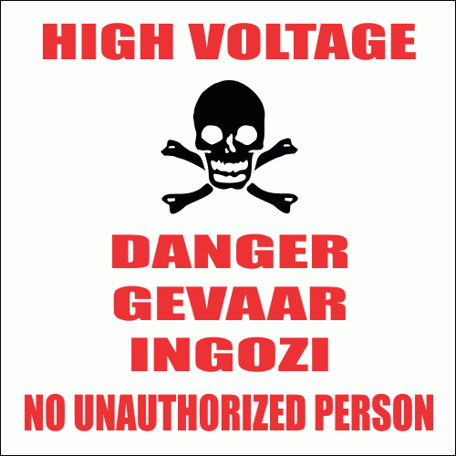 EL10 - High Voltage Danger Sign