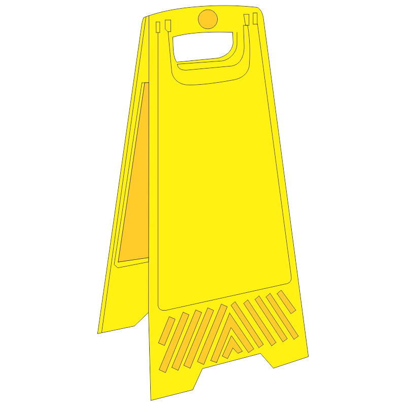 FS27 - Blank A-Frame Floor Stand - Yellow