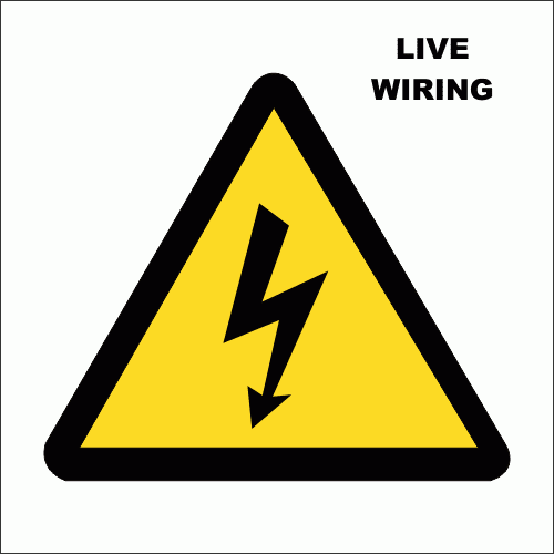 EL2 - Live Electrical Wiring Sign
