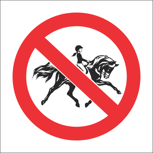 PR10 - No Horse Riding Sign