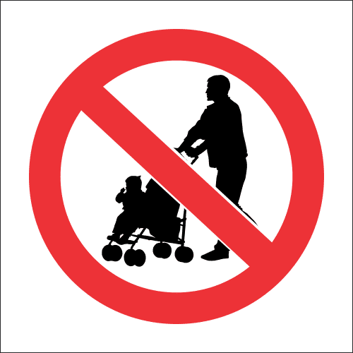 PR26 - No Strollers Sign