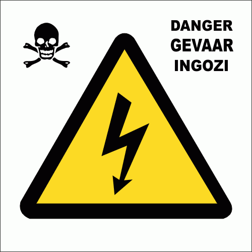 EL3 - Electrical Shock Danger Sign