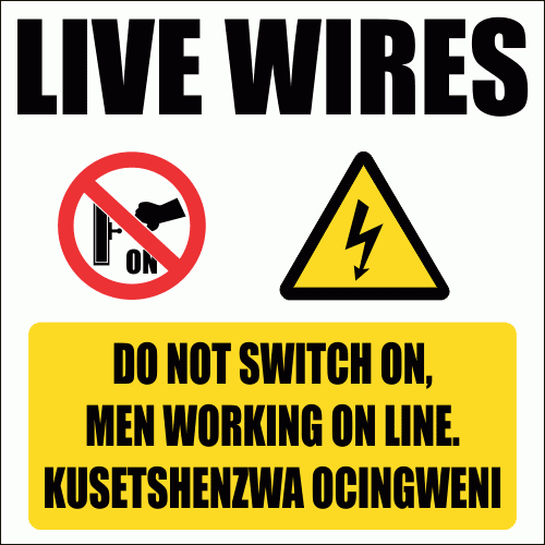 EL5 - Do Not Switch On Sign