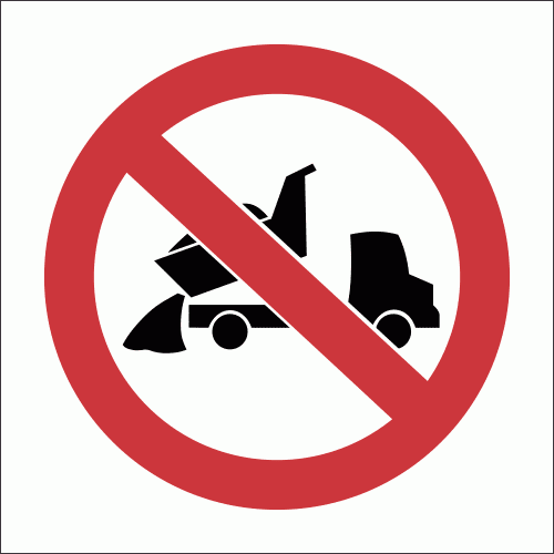 PV13 - No Dumping Safety Sign
