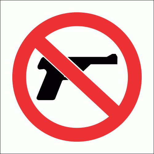 PV19 - No Firearms Safety Sign