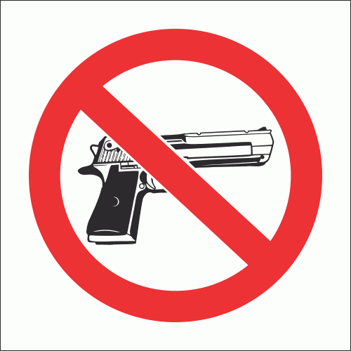 PV19N - No Firearms Safety Sign