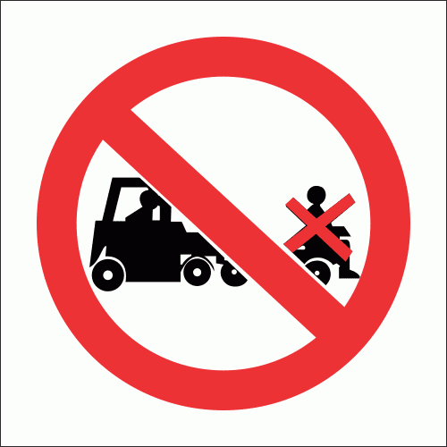 PV30 - No Lifting On Trolleys Safety Sign