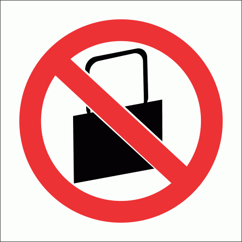 PV31 - No Handbags Safety Sign