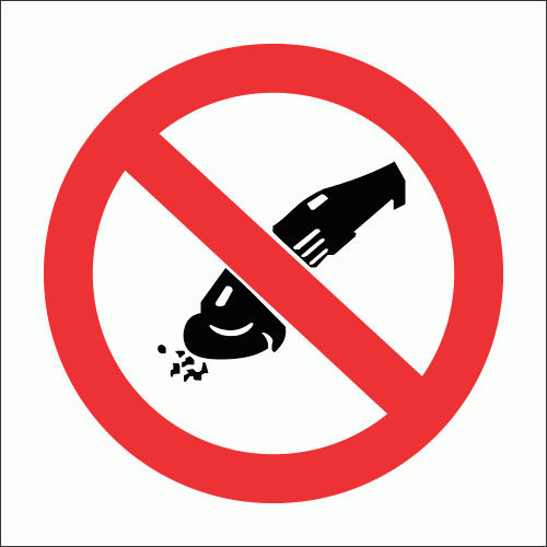 PV33 - No Grinding Safety Sign