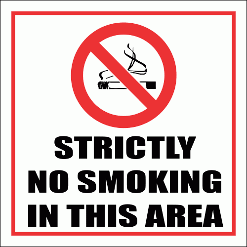 SM3 - Strictly No Smoking Sign