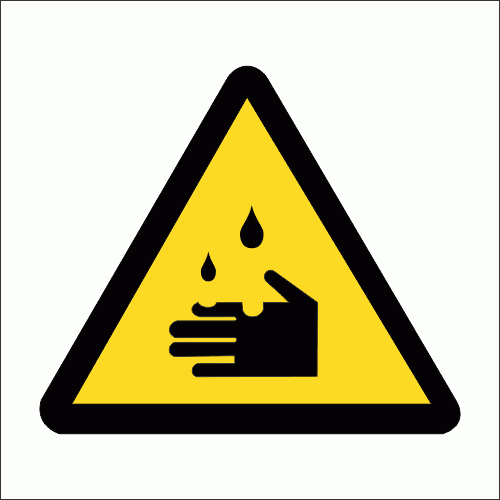 WW4 - Corrosive Hazard Safety Sign