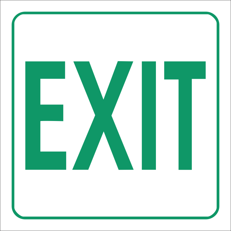 GA33 - SABS Green exit safety sign