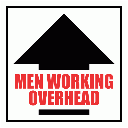 C17 - Men Working Overhead Sign