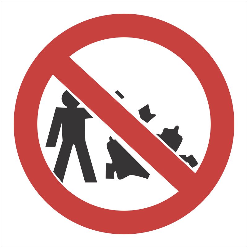 PV23 - SABS No littering-safety sign