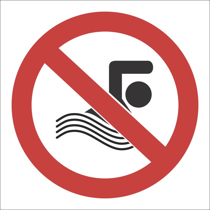 PV24 - SABS Swimming not allowed safety sign