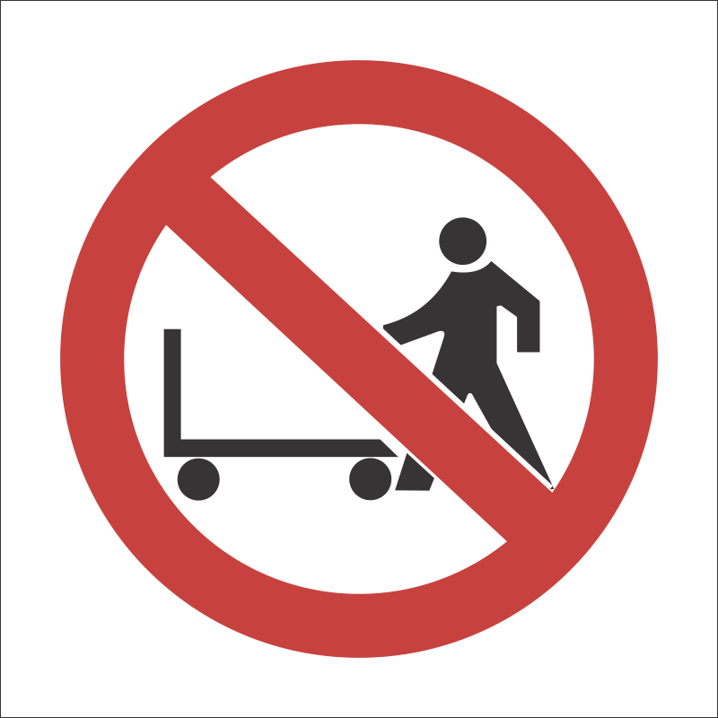 PV9 - SABS No trolleys safety sign