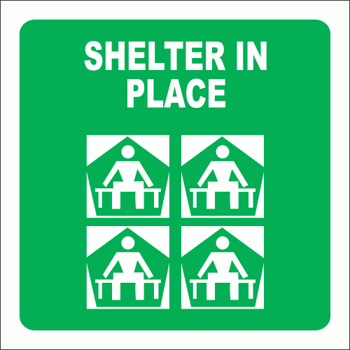 GA25 - Shelter In Place Sign