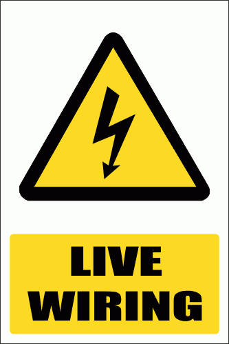 EL2E - Live Electrical Wiring Explanatory Sign