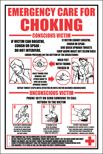 FA10 - Emergency Care For Choking Sign