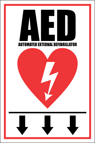 FA23 - AED Automated External Defibrillator Ahead Sign