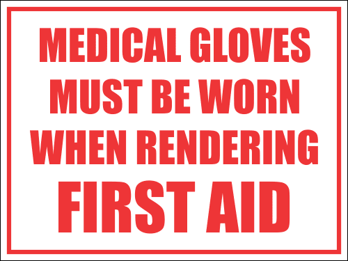FA42 - Medical Gloves Must Be Worn Sign