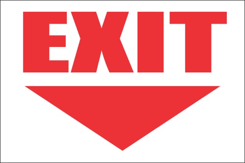FR15 -Exit Ahead Safety Sign