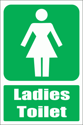 GA10E - Ladies Toilet Explanatory Sign