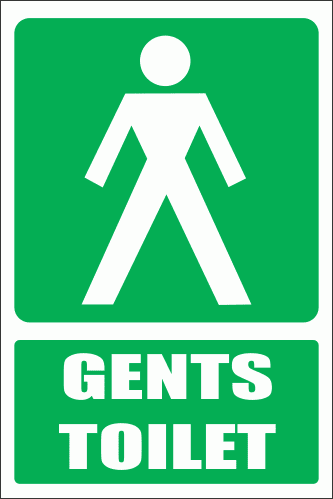 GA11E - Gents Toilet Explanatory Sign