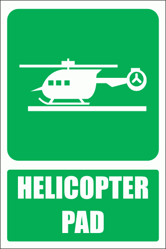 GA28E - Helicopter Pad Explanatory Sign