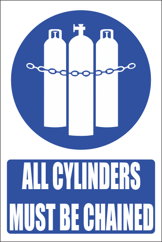 MA16E - Chained Cylinders Explanatory Safety Sign