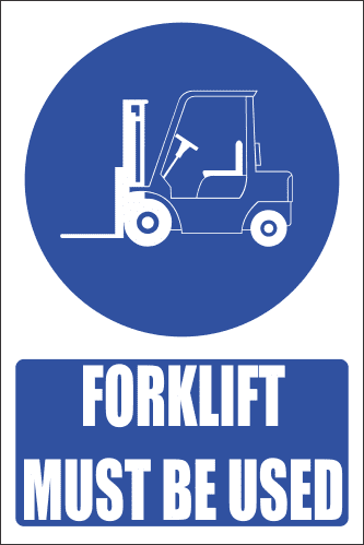 MA28E - Use Forklift Explanatory Safety Sign