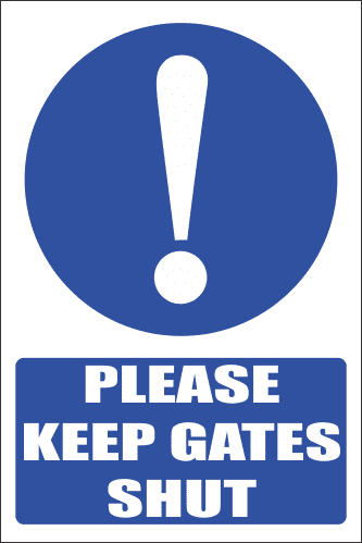 MA34 - Keep Gate Shut Safety Sign