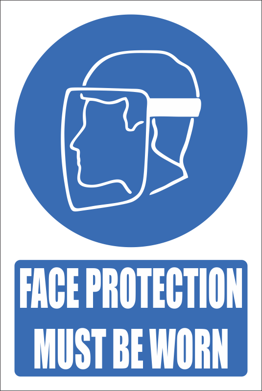 MV10E - Face Protection Explanatory Safety Sign