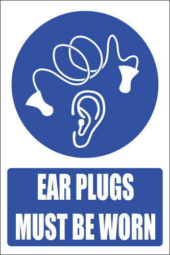 MV19EN - Ear Plugs Explanatory Safety Sign