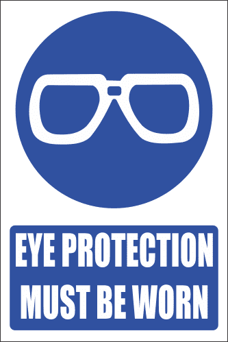 MV1E - Eye Protection Explanatory Safety Sign