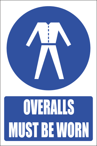 MV20E - Overalls Explanatory Safety Sign