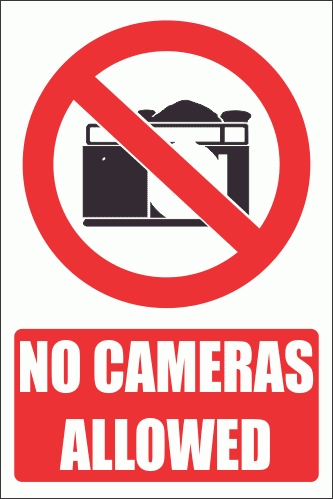 PV21E - No Cameras Explanatory Safety Sign