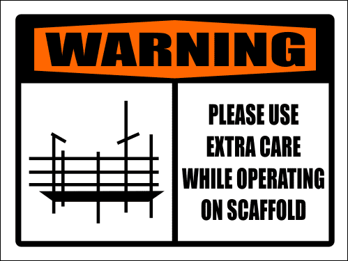 SC30 - Warning Extra Care Sign