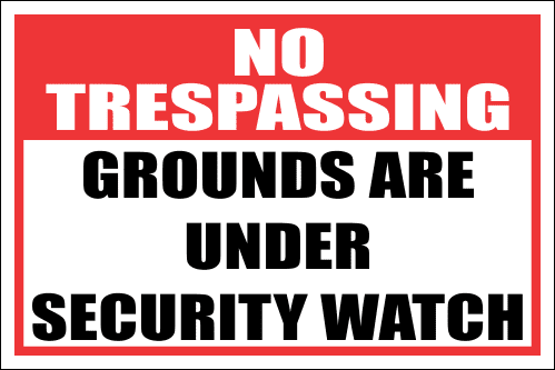 SE34 - No Trespassing Sign
