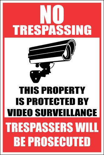 SE36 - No Trespassing Sign