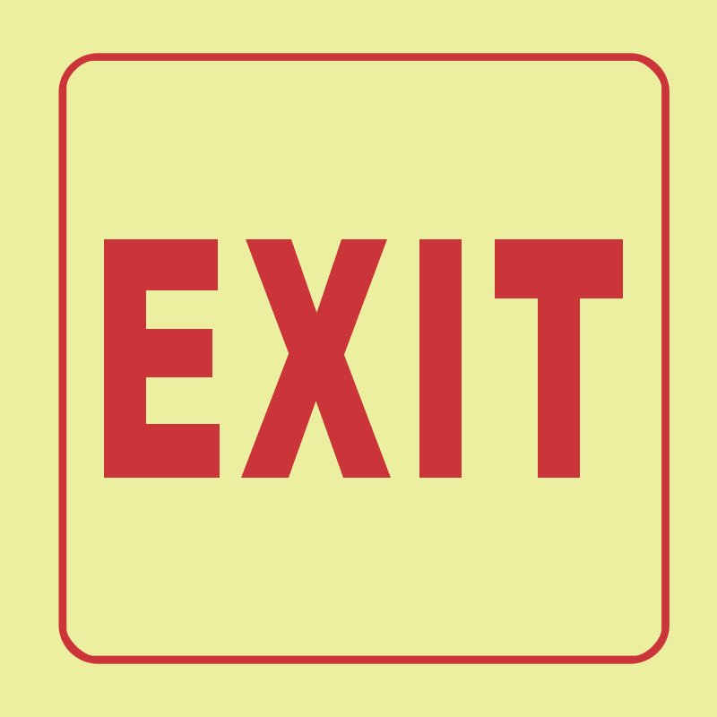 E32 - SABS Exit photoluminescent safety sign