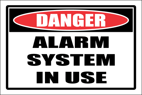 SE71 - Danger Alarm System Sign