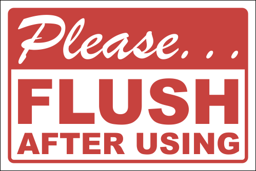 T21 - Please Flush Sign