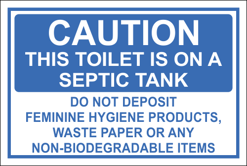 T23 - Toilet Septic Tank Sign